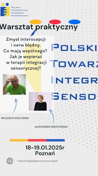 PROGRAM KURSU: ZMYSŁ INTEROCEPCJI I NERW BŁĘDNY. CO MAJĄ WSPÓLNEGO? JAK JE WSPIERAĆ W TERAPII INTEGRACJI SENSORYCZNEJ. #1